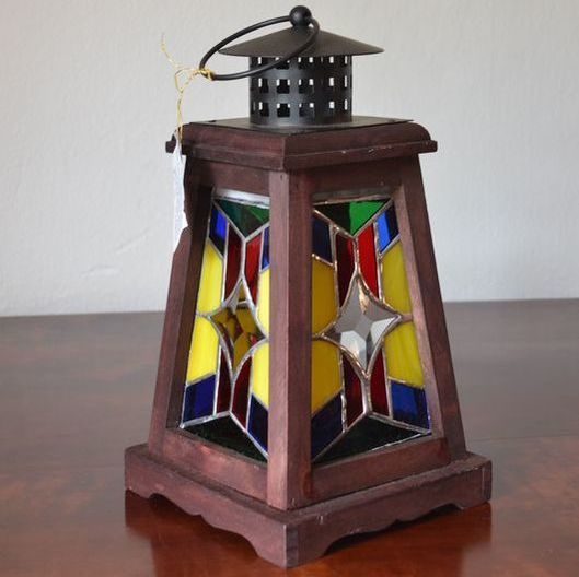 Unikatna lanterna s steklenim vzorcem v Tiffany tehniki